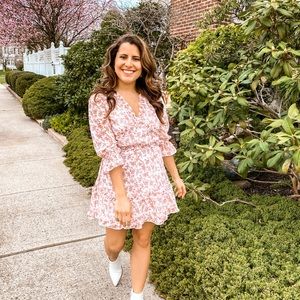 Cream Floral Dress